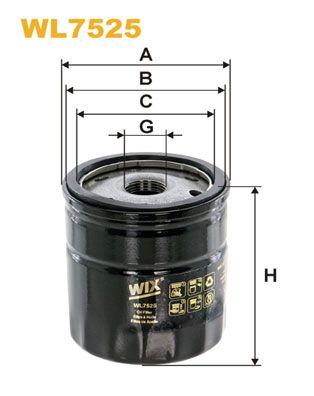 WIX FILTERS alyvos filtras WL7525